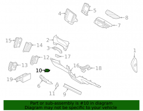 Накладка передней панели левая Volvo XC40 19-26 серая