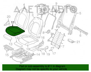 Водительское сидение Mini Cooper F56 3d 14-24 без airbag, черн кожа