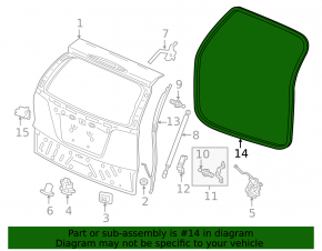 Уплотнитель резина двери багажника Honda CRV 12-16
