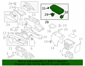 Подлокотник Mitsubishi Outlander 14-16 кожа, черный, с консолью