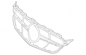 Решетка радиатора grill Mercedes C-class W205 300/350e 15-18 AMG pkg, без камеры, Diamond