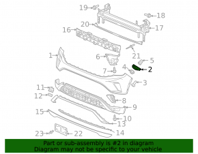 Крепление переднего бампера правое VW Atlas 21-23