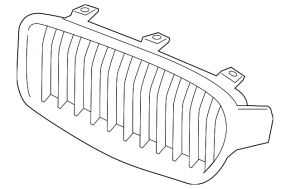 Решетка радиатора grill левая BMW 3 F30 4d 17-18 хром с синим