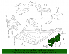 Suport cadru auxiliar fata stanga Audi A6 C8 19-