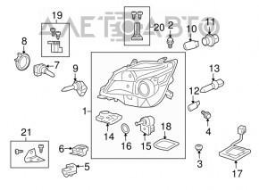 Farurile AFS dreapta pentru Lexus ES350 07-12