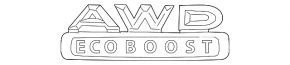 Эмблема надпись AWD ECO BOOST двери багажника Lincoln MKC 15-18