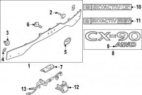 Камера заднего вида Mazda CX-90 24-26