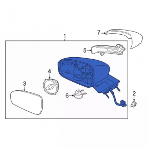 Oglinda laterala stanga Ford Fusion mk5 19-20 semnal de viraj, incalzire, reglare automata, iluminare din spate, BSM