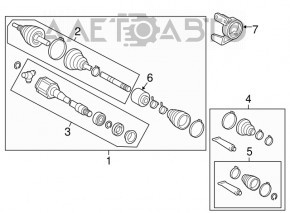 Привод полуось передняя левая Toyota Camry v40 3.5