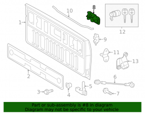 Ручка открытия крышки багажника наружная Toyota Tundra 14-21
