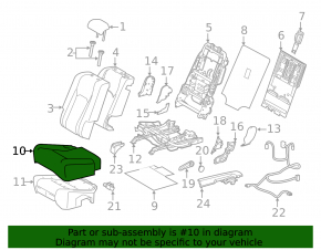 Задний ряд сидений 2 ряд левый Lexus RX350L RX450hL 18-19 long без airbag, кожа черная