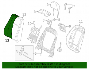 Обшивка пассажирского сидения верхняя Audi A4 B9 17-19 кожа серая с перфорацией, царапина