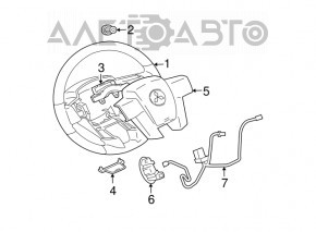 Руль голый Mitsubishi Galant 04-06 резина черный