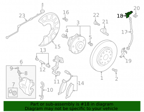 Suport furtun frână față stânga VW Beetle 12-19