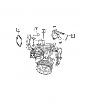 Помпа охлаждения Jeep Cherokee KL 19-23 2.0T с фланцем