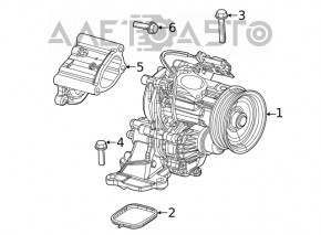Помпа охлаждения Jeep Cherokee KL 19-23 2.0T
