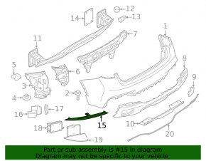 Отражатель задний правый BMW X6 F16 15-19 M pack