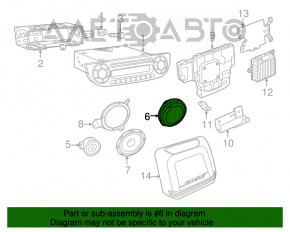 Динамик задний левый Fiat 500 12-19