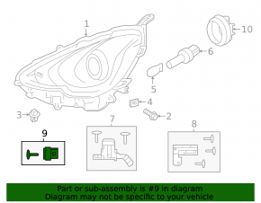Suport far dreapta jos Toyota Prius C 12-17 (extern)
