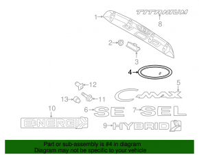 Эмблема значок Ford двери багажника Ford C-max MK2 13-18