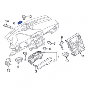 Индикатор подушки безопасности пассажира Ford Fusion mk5 13-20