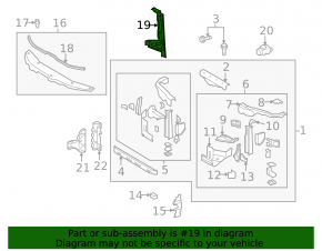 Планка замка капота Toyota Land Cruiser 16-21 рест