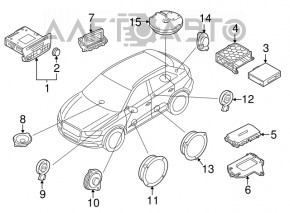 Динамик задней стойки левый Audi Q3 8U 15-18 Bose