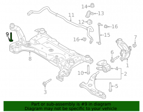 Болт крепления переднего подрамника 2шт Ford Escape MK3 13-19 102мм