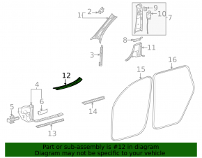 Prag interior spate dreapta Mercedes X167 GLS 450 20-26, gri închis