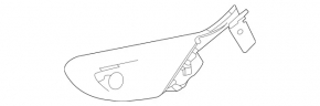 Накладка пассажирского сидения нижняя правая Mercedes W167 GLE 350 450 20-26 2 части, черная, царапины