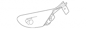 Накладка пассажирского сидения нижняя правая Mercedes W167 GLE 350 450 20-26 2 части, черная, царапины