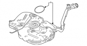 Топливный бак Honda Civic X FC 16-17 1.5T, 2.0