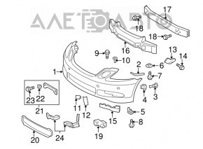 Абсорбер переднего бампера Lexus GS300 GS350 GS430 GS450h 06-07