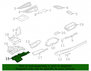 Накладка колени водителя Audi A5 F5 17-24 черн