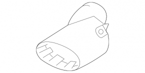 Насадка выхлопной трубы правая наружная Porsche Panamera 14-16 4.8 GTS с хомутом