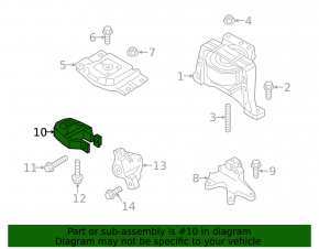 Подушка двигателя задняя Ford Escape MK3 13-19 1.6T 2.5 2.0T