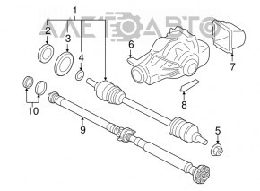 Diferențial spate cutie de viteze BMW X3 F25 11-17 2.0T, 3.0T 82k