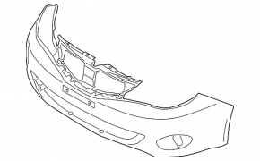Бампер передний голый Subaru Impreza WRX GH 08-11 без губы