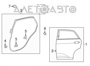 Дверь голая задняя левая Lexus RX350 RX450h 10-15
