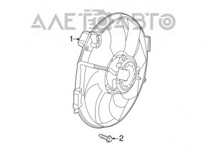 Диффузор кожух радиатора в сборе Fiat 500 12-19