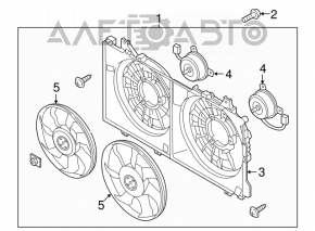 Крыльчатка вентилятора охлаждения левая Mazda 3 14-18 BM