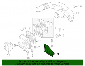 Воздухоприемник Subaru Outback 15-19