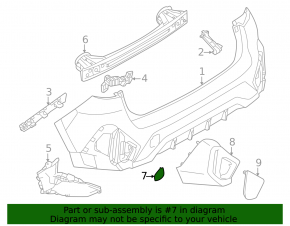 Заглушка буксировочного крюка заднего бампера Subaru Crosstrek 24-26