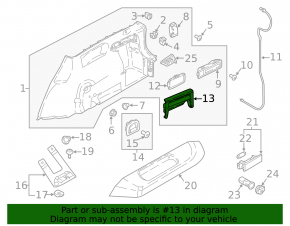 Накладка обшивки арки правой VW Tiguan 18-24 черная под 2 ряда