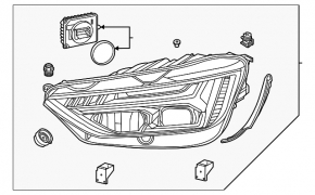 Фара передняя правая в сборе Audi Q5 80A 21-24 LED