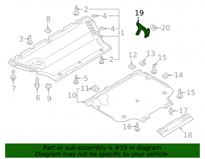 Защита привода переднего правая Audi A4 B9 17-25