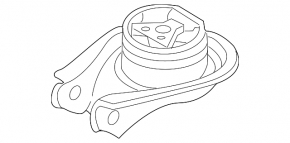 Подушка двигателя центральная Mazda3 MPS 09-13