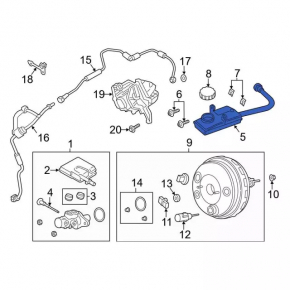 Бачок ГТЦ Ford C-max MK2 13-18 без шлаги