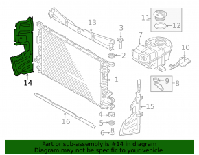 Deflector radiator dreapta Audi A6 C7 12-15 3.0T