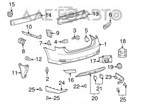 Клык усилителя заднего правый Lexus Hs250h 10-12